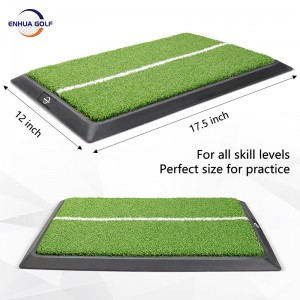 Golf Mat with Advanced Guides, Indoor Golf Hitting Mat – Heavy Duty Rubber Base Golf Putting Green, Mini Golf Practice Training Aid with 9 Golf Tees, Premium Turfs, Golf Accessories Golf Gift for Men