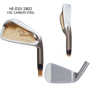 Wholesale forging designs gold golf iron heads two-color plating golf clubs iron head