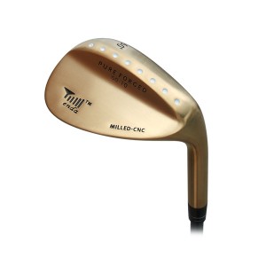 OEM/ODM custom casting SUS431 face CNC milling color full gold brown PVD plating golf wedge sole head clubs