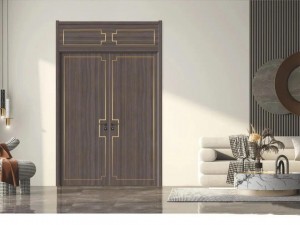 Waterproof Wood Home Interior WPC Door Luxury Design with Frame