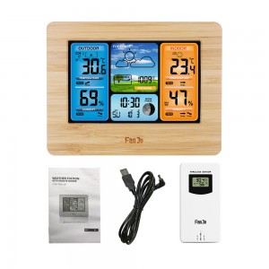 Digital Weather Station Clock Indoor Outdoor Weather Forecast Barometer Thermometer Hygrometer