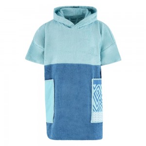 Cotton or microfiber hooded towel surf poncho towel with new design