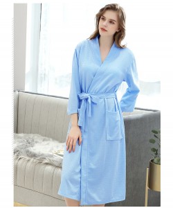 Essentials women’s Lightweight Waffle Full-Length Robe (Available in Plus Size)