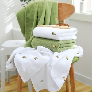 towels luxury cotton bath customized avocado candy embroidery design