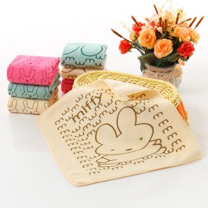 Wholesale Quick drying microfiber baby hand towel soft animal face towel set