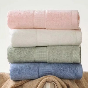 High quality soft 100% bamboo cotton towel custom logo