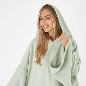 Towel Poncho Adult Hooded Large For Swim Surf Beach