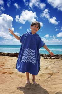 Towel Poncho for Kids Hooded Beach Towel for Girl&Boy