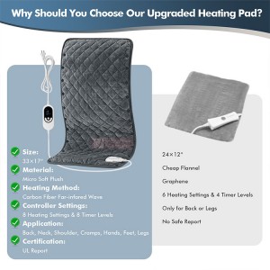 electric heating pad winter reusable health for back pain