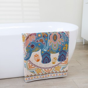 100% cotton four-layer oversized   bohemian  Jacquard bath towel luxury beach towel