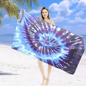 Beach Towel Microfiber Beach Towel with Pocket Sand Free Towel