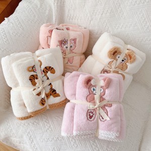 Coral fleece microfiber towels  absorbent bath towel sets for baby