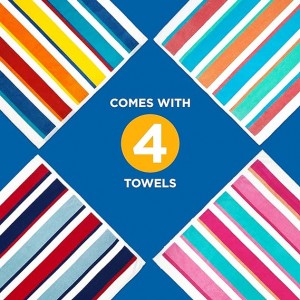 Colored Classic Multi-Color Stripe Beach & Pool Towel Large Cotton Towel