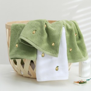 towels luxury cotton bath customized avocado candy embroidery design