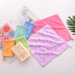 Wholesale Quick drying microfiber baby hand towel soft animal face towel set
