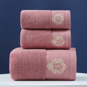 Bath towel towel set Embroidered cotton bath towel set customized logo