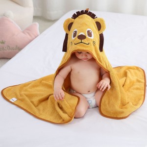 Wholesale Bamboo Baby Hooded Towel with Unique Design