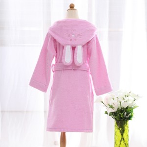 Hooded bathrobe for children cotton cute