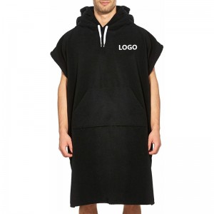 Towelling Beach Changing Dry Robe With Custom Logo & In Good Price