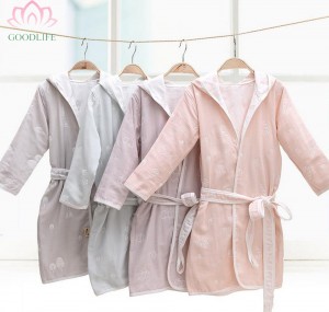 Wholesale Matching Pajama Set Factories - Muslin Kids Hooded Cover Up Soft For Beach and Pool Towel – GOODLIFE