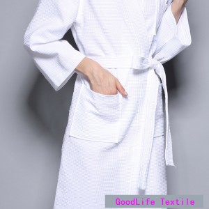Pajama Set Supplier - Waffle Knit Lightweight Kimono Spa & Bath Robes Quick Dry Soft for Women – GOODLIFE