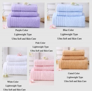 Hotel towel set luxury Embroidered cotton bath towel customized logo