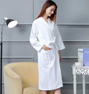 Lightweight Long Waffle Kimono Unisex Spa Robes For Women And Men