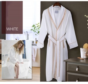 Star hotel bathrobes waffle cotton men’s and women’s bathing suits custom LOGO