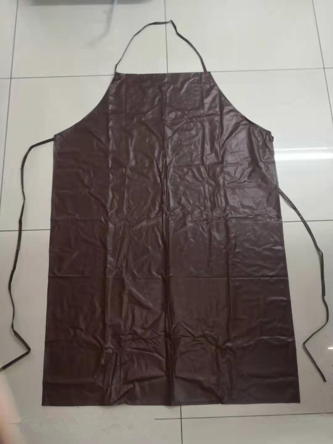 brown pvc waterproof  apron for working kitchen
