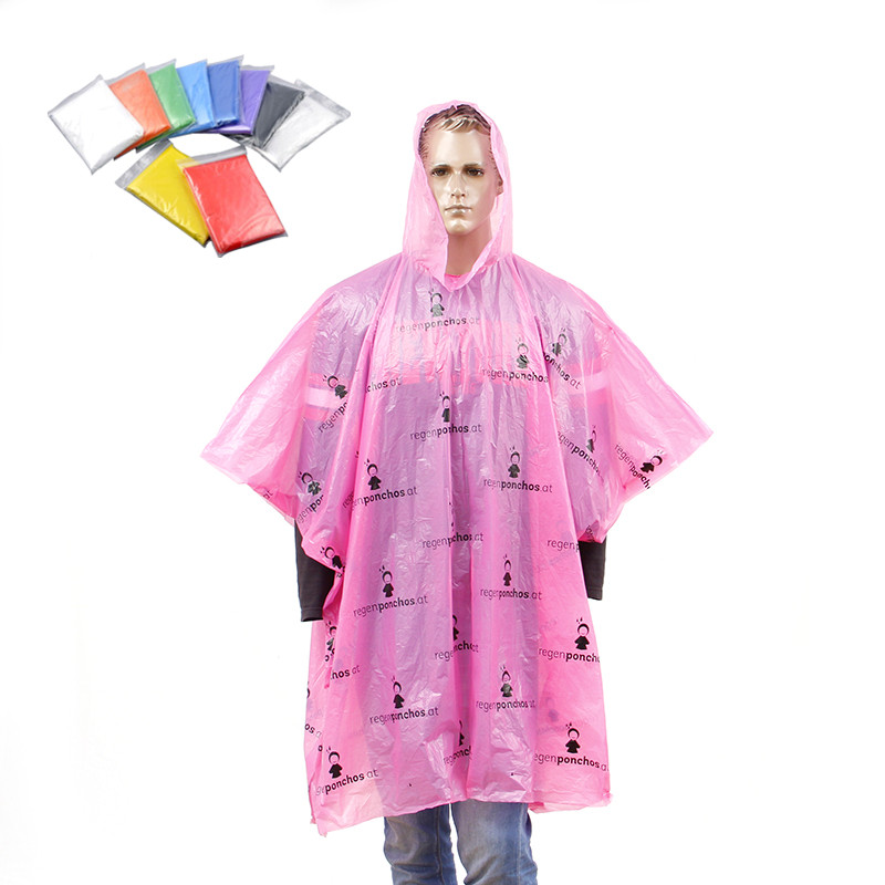 disposable allover printing logo raincoats