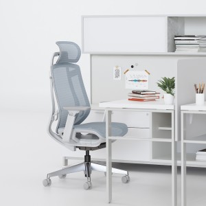 Ergonomiczne krzesło biurowe z wysokim oparciem i możliwością regulacji