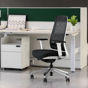 Bürostuhl aus Stoff, drehbarer Chefdrehstuhl mit 4D-Armlehne