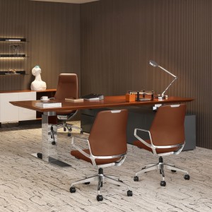 Executive Business volledig lederen ergonomische draaibare bureaustoel voor Boss Manager