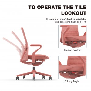 Cadeira de escritório doméstico Goodtone, [modelo mais recente] Cadeira de escritório com 5 anos de garantia e suporte lombar ajustável, cadeira giratória no meio das costas com tecido 3D, cadeira de trabalho giratória de design ergonômico para dores nas costas