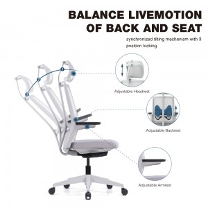 Wysokiej jakości wygodne krzesło biurowe z oparciem