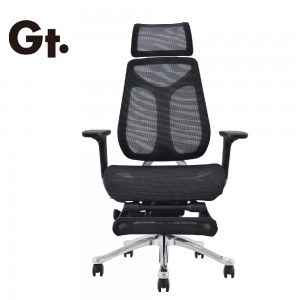 Cadeira de escritório ergonômica Imove Mesh com apoio para os pés preto