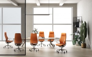 Cadeiras de escritório giratórias de couro executivo de luxo moderno para chefe
