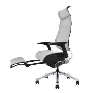 Chaise de bureau ergonomique en maille Imove avec repose-pieds