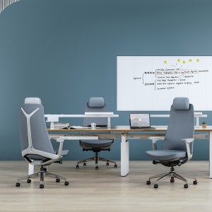 Beste ergonomische bureaustoel met rugleuning, Executive computer-draaistoel Mesh-stoel met hoge rugleuning