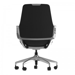 Cadeira de conferência de couro preto
