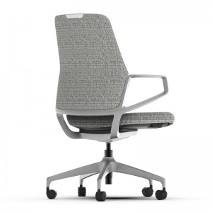 Chaise de conférence en tissu gris