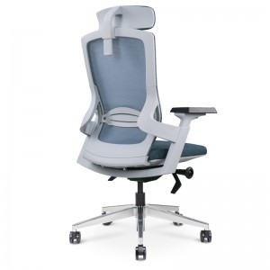 Krzesło biurowe z pianką zapamiętującą kształt i szerokim siedziskiem z regulowanym zagłówkiem