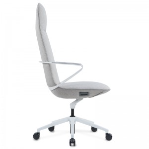 Krzesło biurowe z wysokim oparciem i tkaniną
