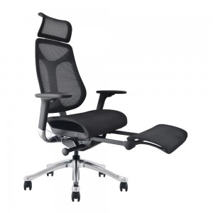 High Back Swivel Mesh Ergonomic Office Chair With Footrest