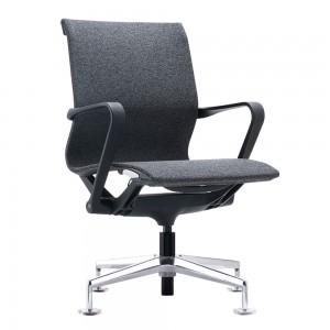 Krzesło biurowe konferencyjne Prov-1 z czarnej tkaniny