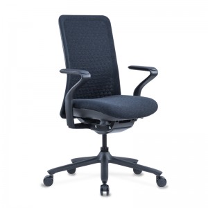3D Fabric Swivel Revolving Mid Back Office Chair With Lumbar Support