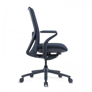 Nowoczesny design z czarnego materiału, ergonomiczne, obrotowe domowe biurko komputerowe, krzesło biurowe