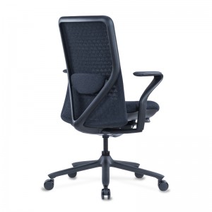 Nowoczesny design z czarnego materiału, ergonomiczne, obrotowe domowe biurko komputerowe, krzesło biurowe