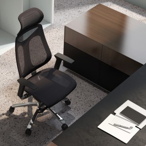 High Back Swivel Mesh Ergonomic Office Chair With Footrest