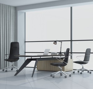 Chaise de mobilier ergonomique en cuir à dossier haut, chaise de bureau de direction, chaise de bureau